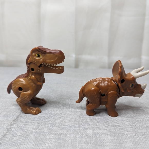 Jurassic Park Camp Toro Triceratops T Rex McDonalds Toy 2020 Dinosaurs Lot Of 2 - Picture 1 of 8